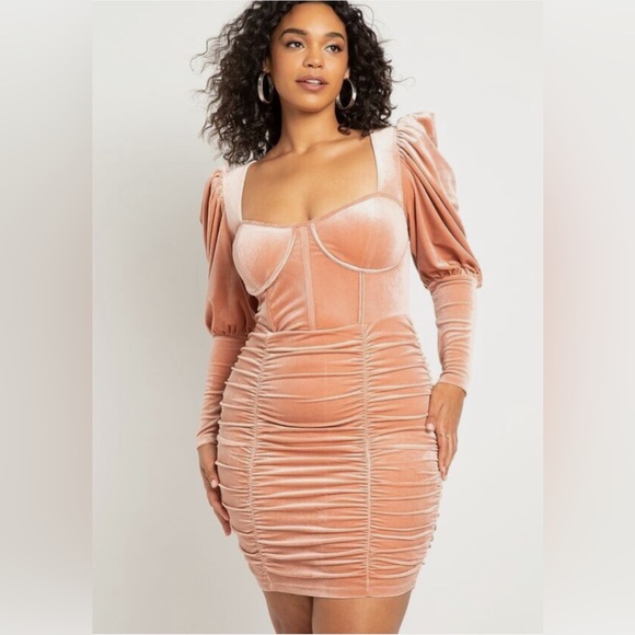 NWT Eloquii Bustier Velvet Dress - Picture 2 of 3